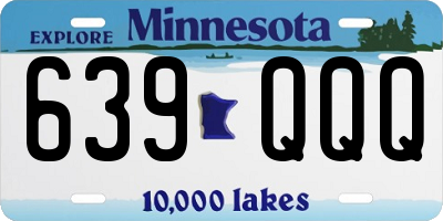 MN license plate 639QQQ