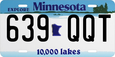 MN license plate 639QQT