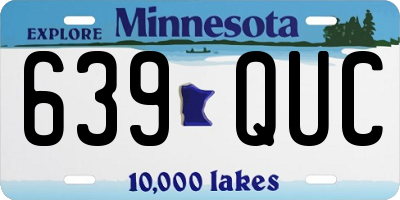 MN license plate 639QUC