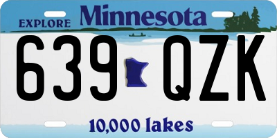 MN license plate 639QZK
