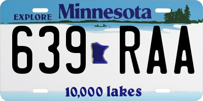 MN license plate 639RAA