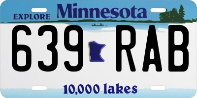 MN license plate 639RAB