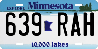 MN license plate 639RAH