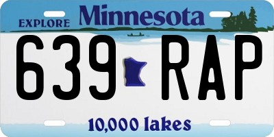 MN license plate 639RAP
