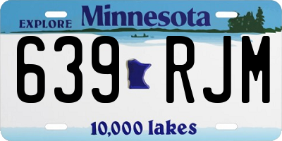 MN license plate 639RJM