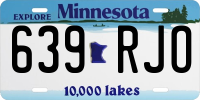 MN license plate 639RJO