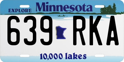 MN license plate 639RKA