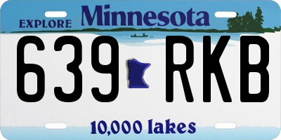 MN license plate 639RKB