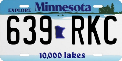 MN license plate 639RKC
