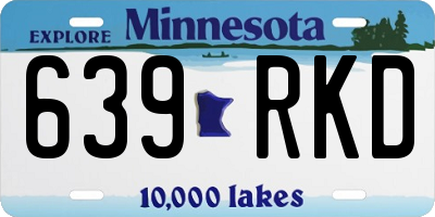 MN license plate 639RKD
