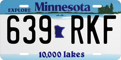 MN license plate 639RKF