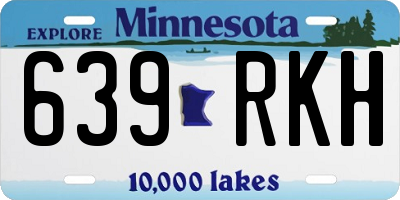 MN license plate 639RKH