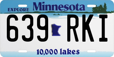 MN license plate 639RKI