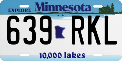 MN license plate 639RKL