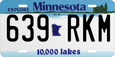 MN license plate 639RKM