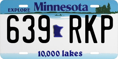 MN license plate 639RKP