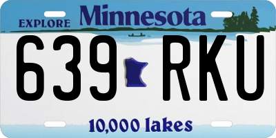 MN license plate 639RKU