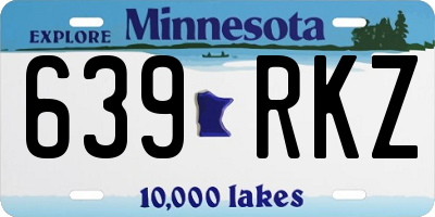MN license plate 639RKZ