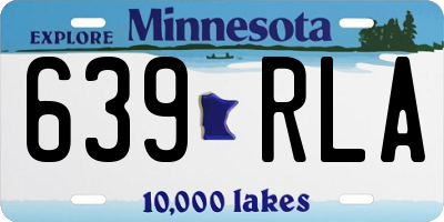 MN license plate 639RLA
