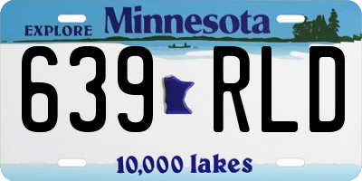 MN license plate 639RLD