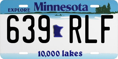 MN license plate 639RLF
