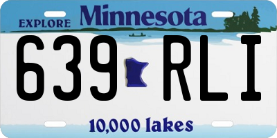 MN license plate 639RLI