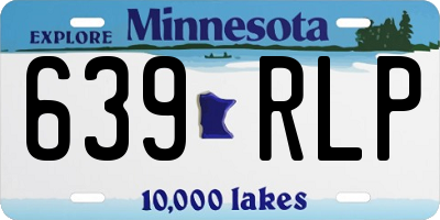 MN license plate 639RLP