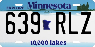MN license plate 639RLZ