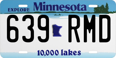 MN license plate 639RMD