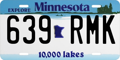 MN license plate 639RMK