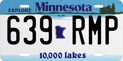 MN license plate 639RMP