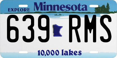 MN license plate 639RMS
