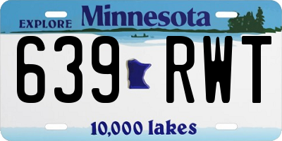 MN license plate 639RWT