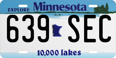 MN license plate 639SEC