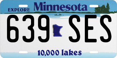 MN license plate 639SES
