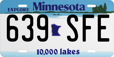 MN license plate 639SFE