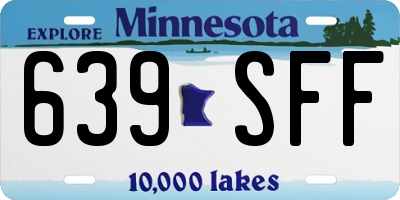 MN license plate 639SFF