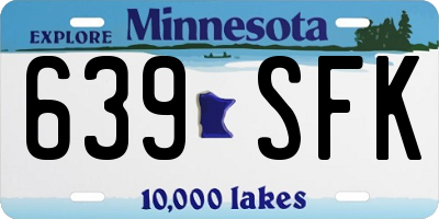 MN license plate 639SFK