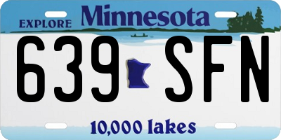 MN license plate 639SFN