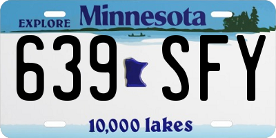 MN license plate 639SFY