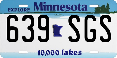 MN license plate 639SGS