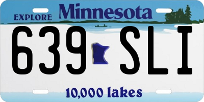 MN license plate 639SLI