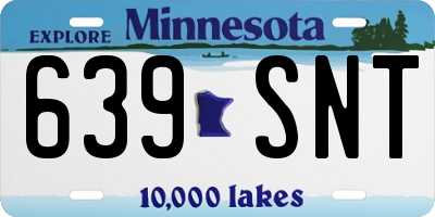 MN license plate 639SNT