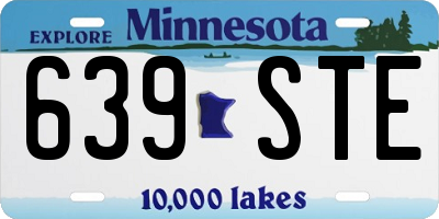 MN license plate 639STE