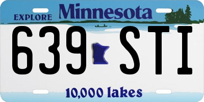 MN license plate 639STI