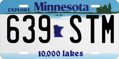 MN license plate 639STM