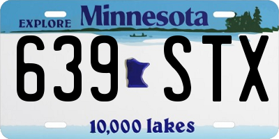 MN license plate 639STX
