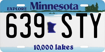 MN license plate 639STY