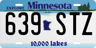 MN license plate 639STZ