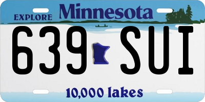 MN license plate 639SUI